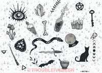 Witchy Flash Sheet Art Print