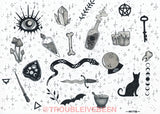 Witchy Flash Sheet Art Print